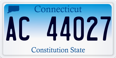 CT license plate AC44027