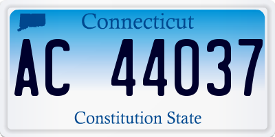 CT license plate AC44037