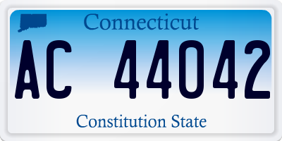 CT license plate AC44042