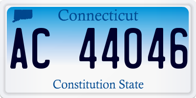 CT license plate AC44046