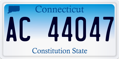 CT license plate AC44047