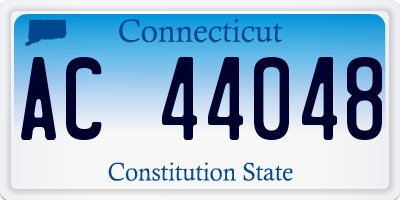 CT license plate AC44048