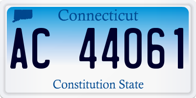 CT license plate AC44061