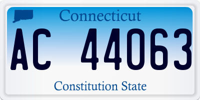 CT license plate AC44063