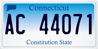CT license plate AC44071