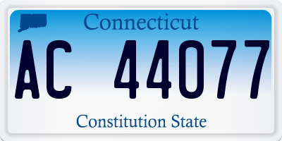 CT license plate AC44077