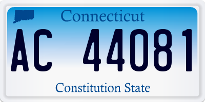 CT license plate AC44081
