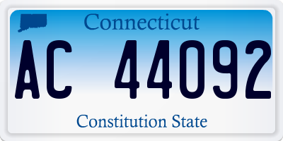 CT license plate AC44092