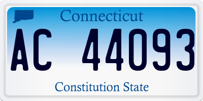 CT license plate AC44093