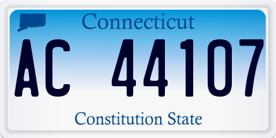 CT license plate AC44107