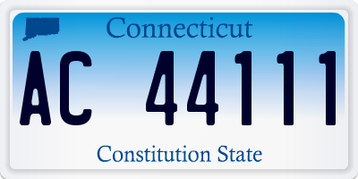 CT license plate AC44111