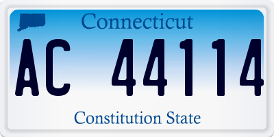 CT license plate AC44114