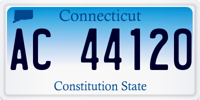 CT license plate AC44120