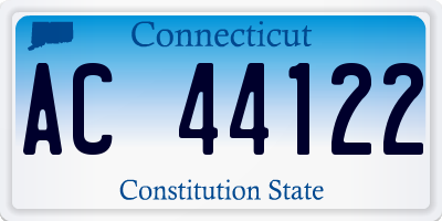 CT license plate AC44122