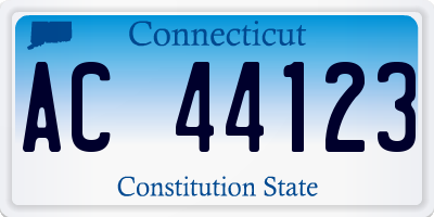 CT license plate AC44123