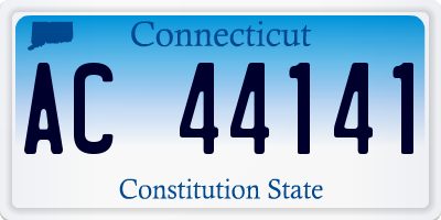 CT license plate AC44141