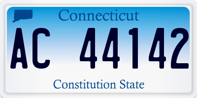 CT license plate AC44142