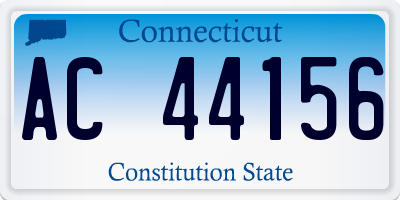 CT license plate AC44156