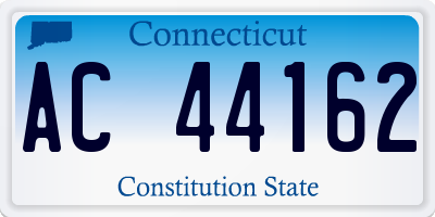 CT license plate AC44162