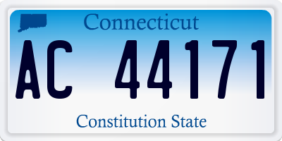 CT license plate AC44171