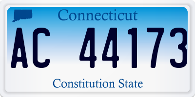 CT license plate AC44173