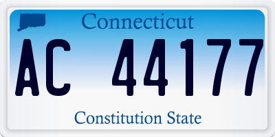 CT license plate AC44177