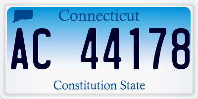 CT license plate AC44178