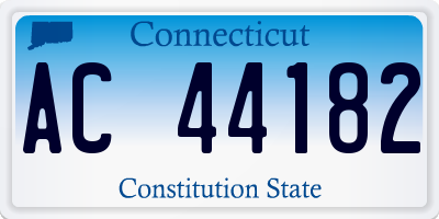 CT license plate AC44182