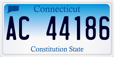 CT license plate AC44186