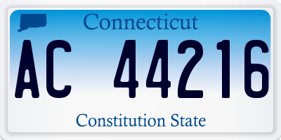 CT license plate AC44216