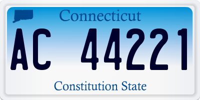 CT license plate AC44221