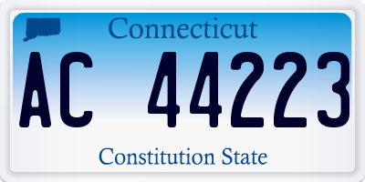 CT license plate AC44223