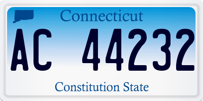 CT license plate AC44232