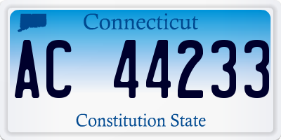 CT license plate AC44233