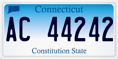 CT license plate AC44242