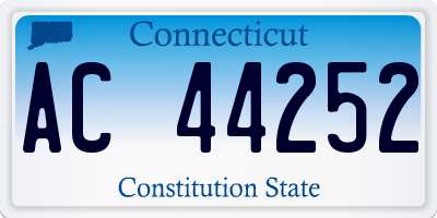 CT license plate AC44252
