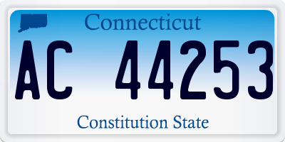 CT license plate AC44253