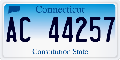 CT license plate AC44257