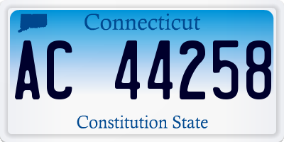 CT license plate AC44258