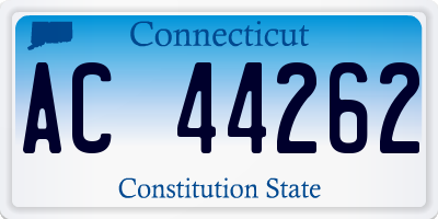 CT license plate AC44262