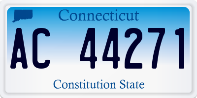 CT license plate AC44271
