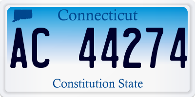 CT license plate AC44274