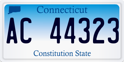 CT license plate AC44323