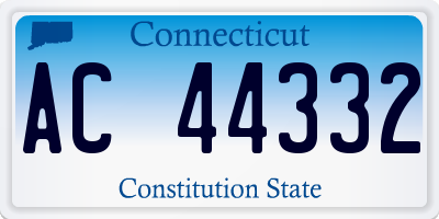CT license plate AC44332
