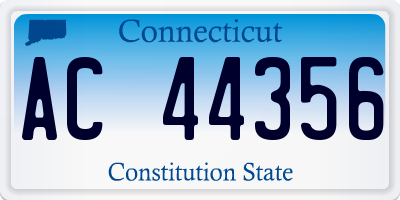 CT license plate AC44356