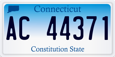 CT license plate AC44371