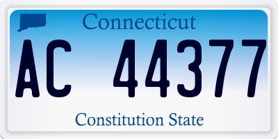 CT license plate AC44377