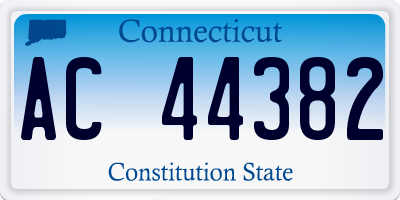 CT license plate AC44382