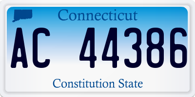 CT license plate AC44386