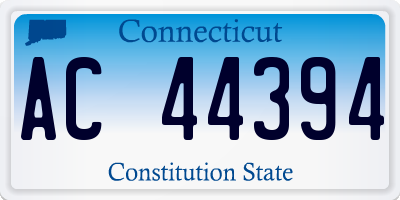 CT license plate AC44394